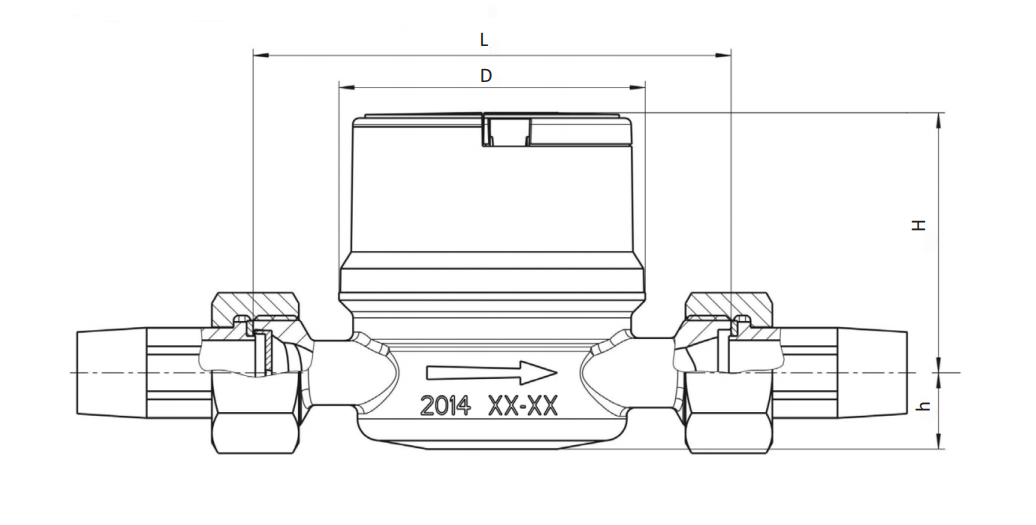 Rozměr vodoměru ResidiaJet